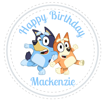 Bluey Themed Birthday Cake Topper *personalised