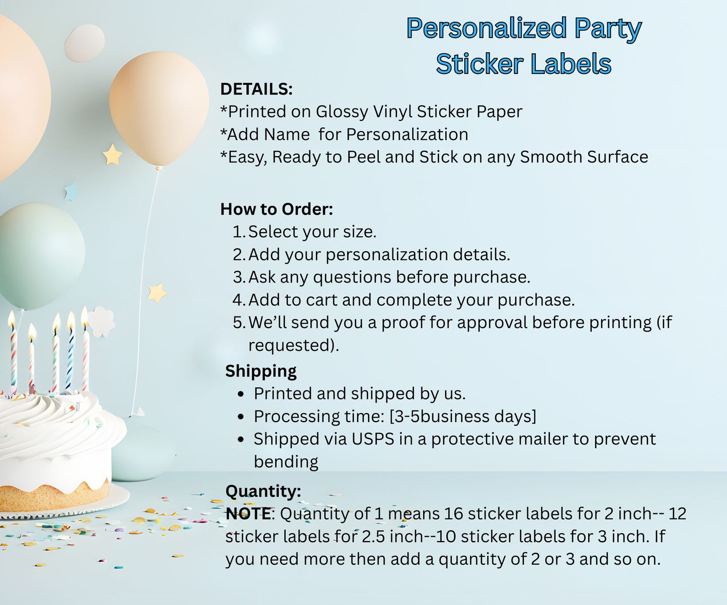 Honey Bee Birthday Party Sticker Labels