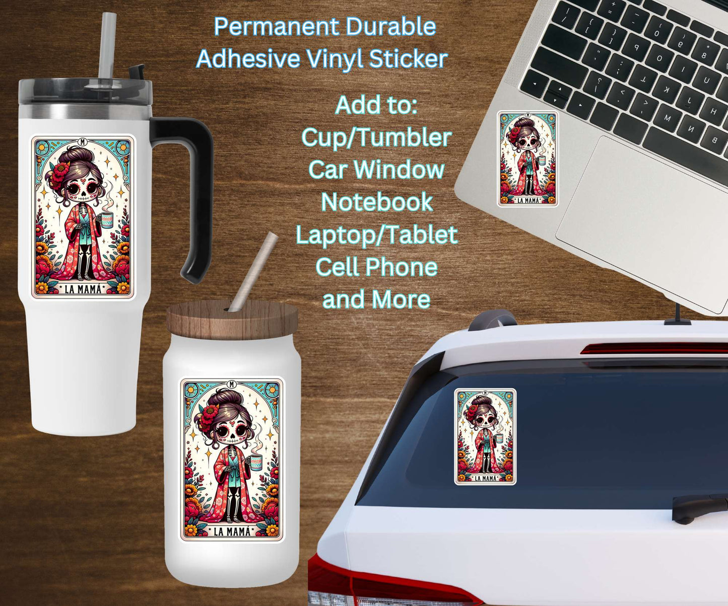 La Mama Tarot Card Vinyl Sticker Decal