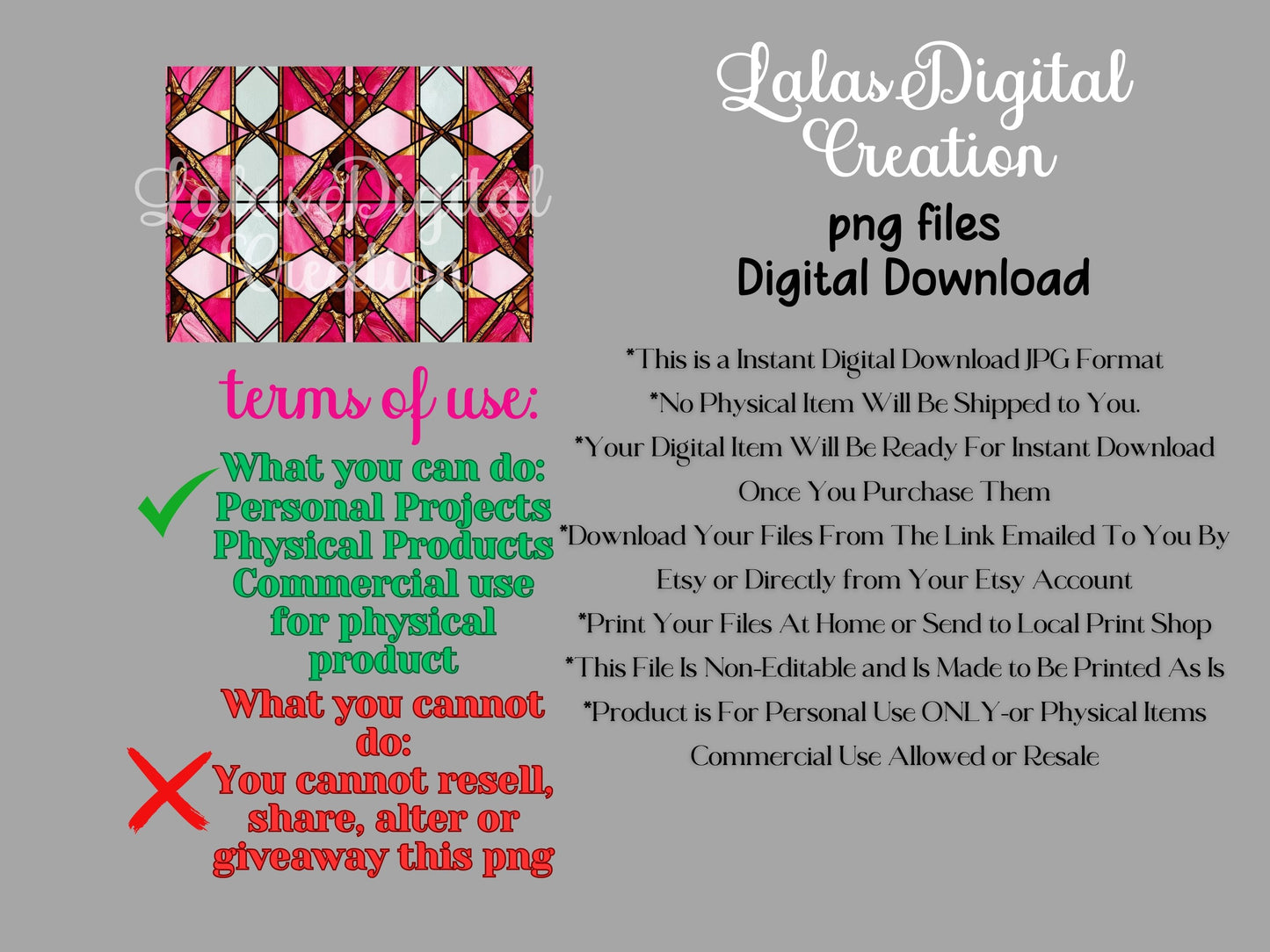 Geometric Stained Glass Digital Pattern Paper Bundle