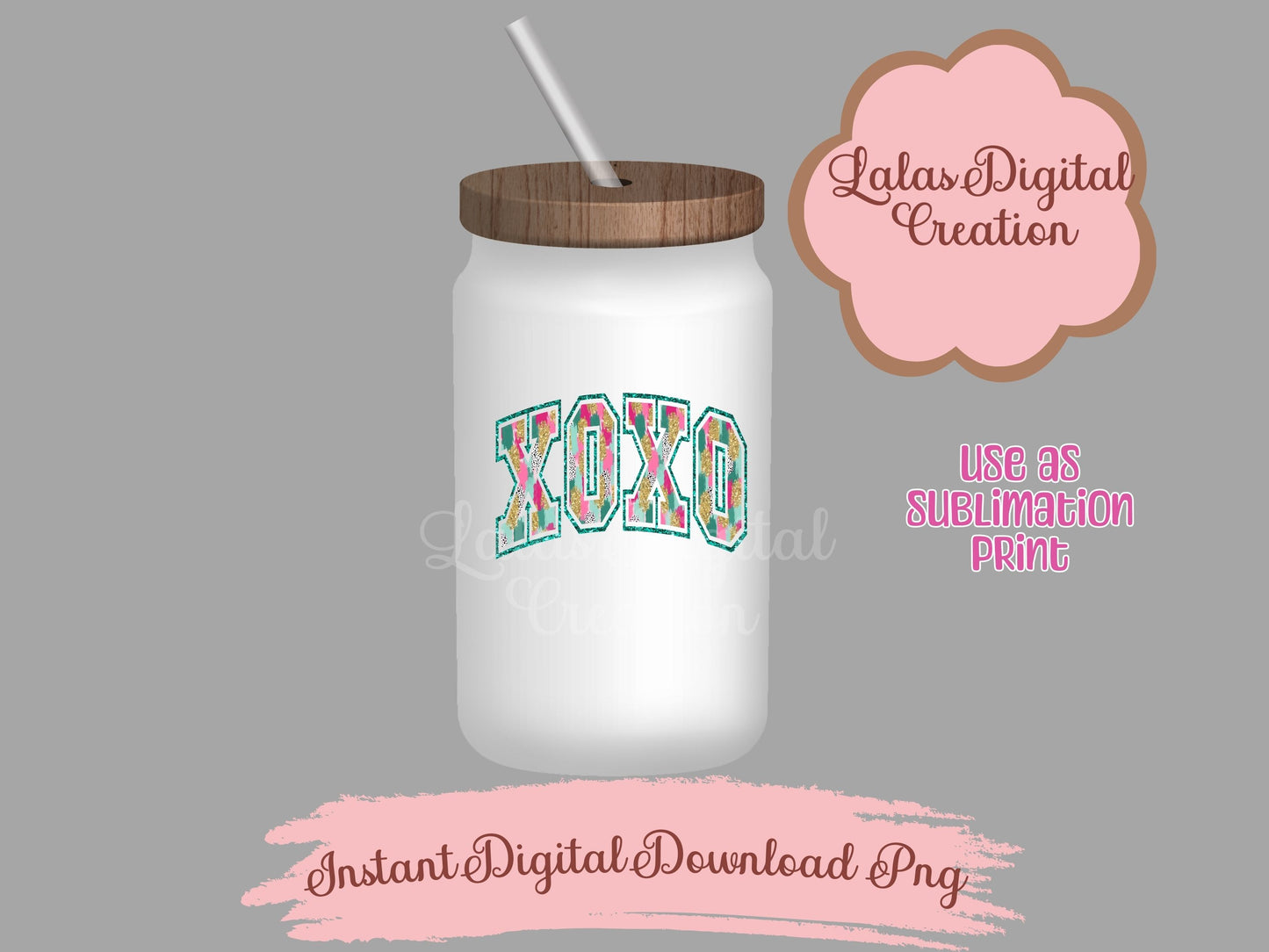 Brushstroke XOXO Clipart Bundle Instant Digital PNG Download