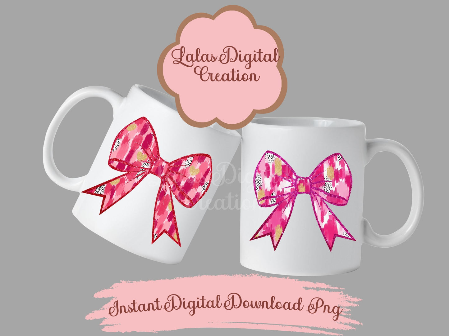 Brushstroke Coquette Bow Clipart Bundle Instant Digital PNG Download