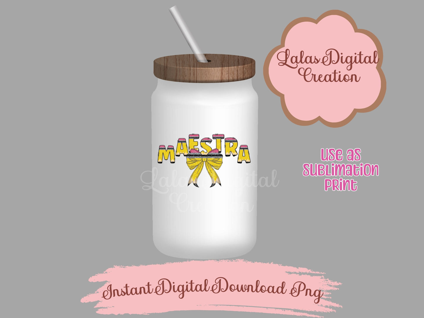 Maestra Coquette Bow Clipart PNG Instant Digital Download