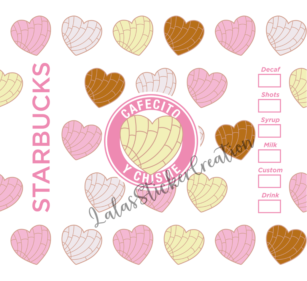 Cafecito and Conchas Bundle of 3 20oz Tumbler Wrap PNG Digital Download