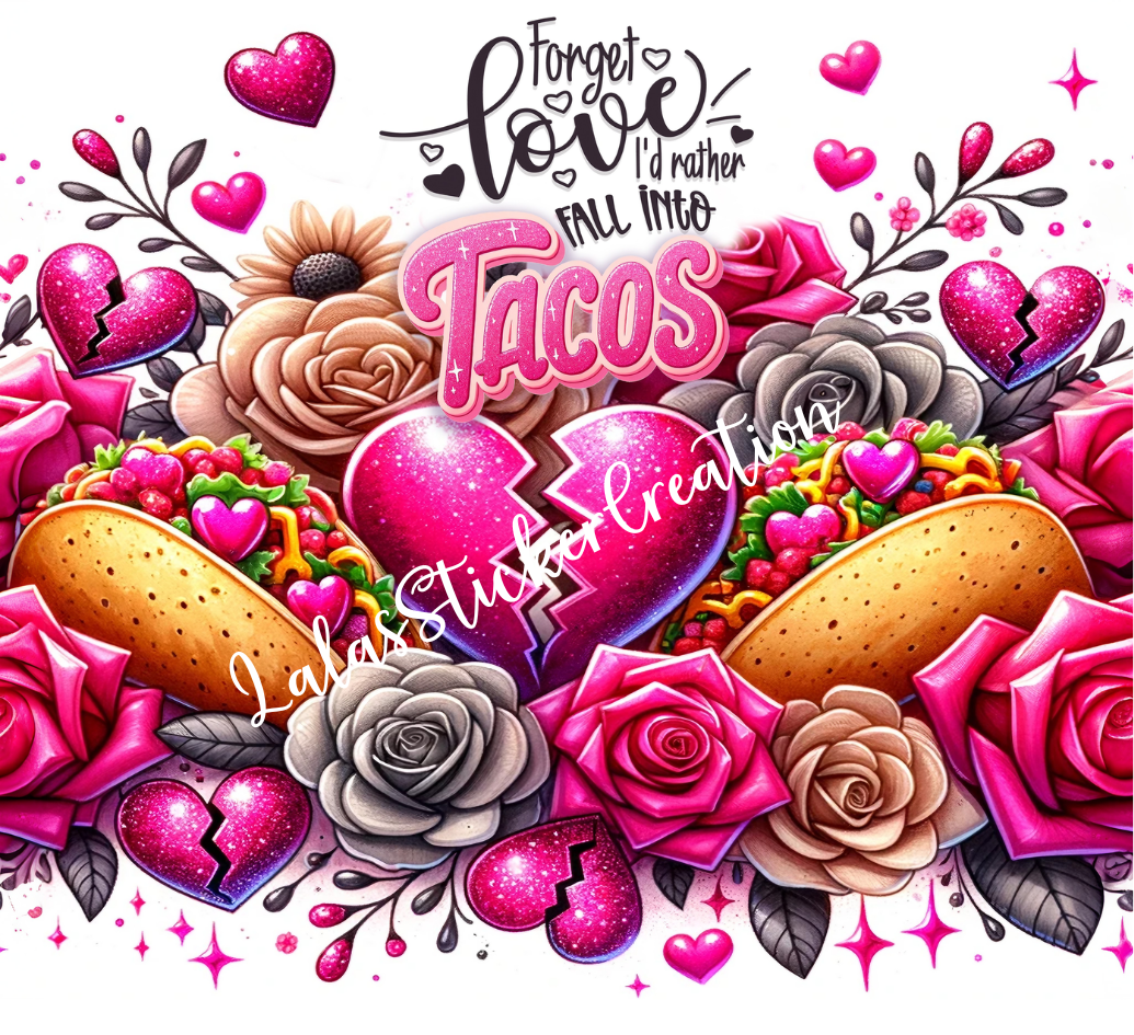 Tacos or Pizza Designs Bundle of 2 20oz Tumbler Wrap Digital Download