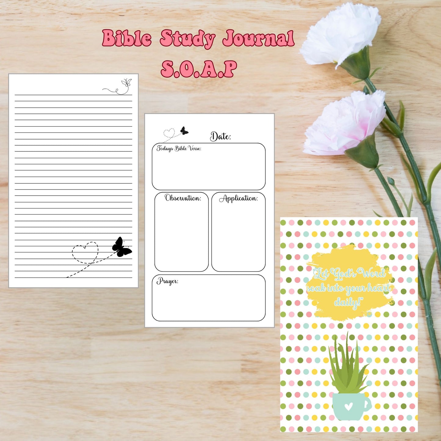 S.O.A.P Bible Study Method Journal Notebook