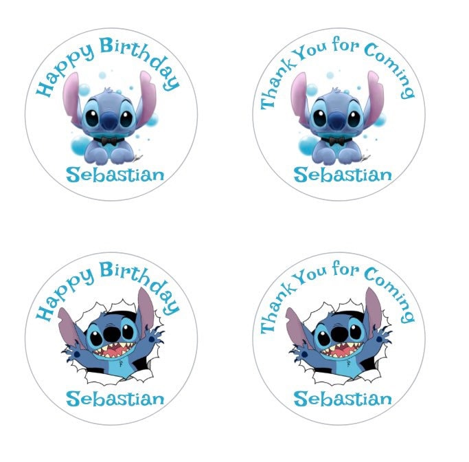 Stitch Custom/Personalized Party Favor Sticker Labels – Lalas Sticker  Creation