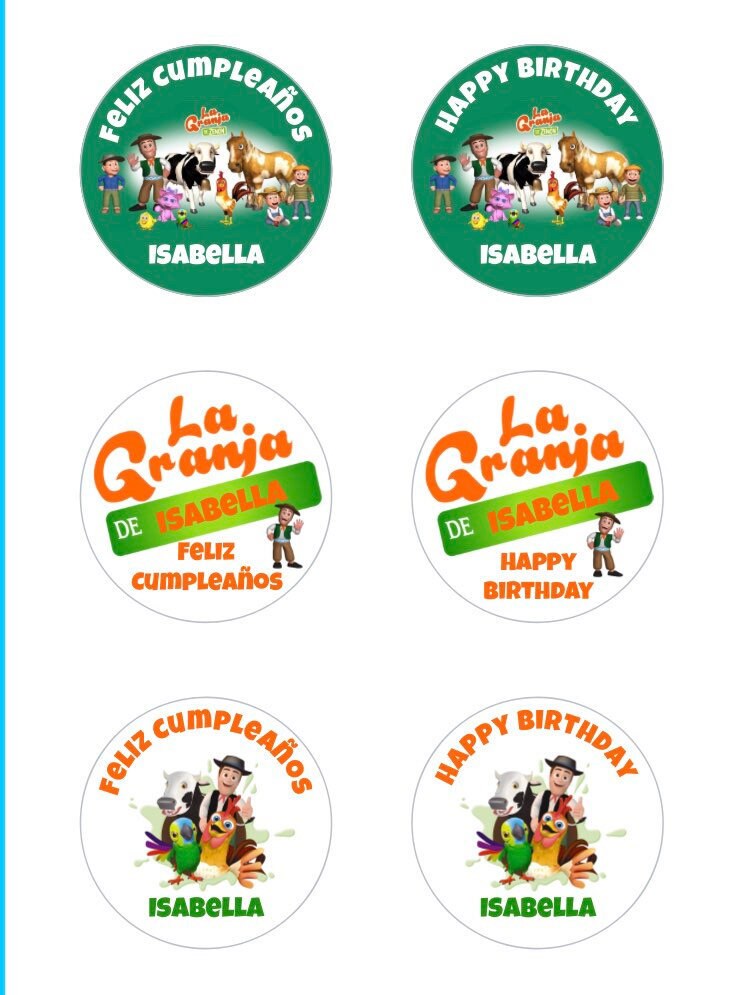 Granja De Zenon Boys Girls Birthday Custom Personalized Party Favor St –  Lalas Sticker Creation