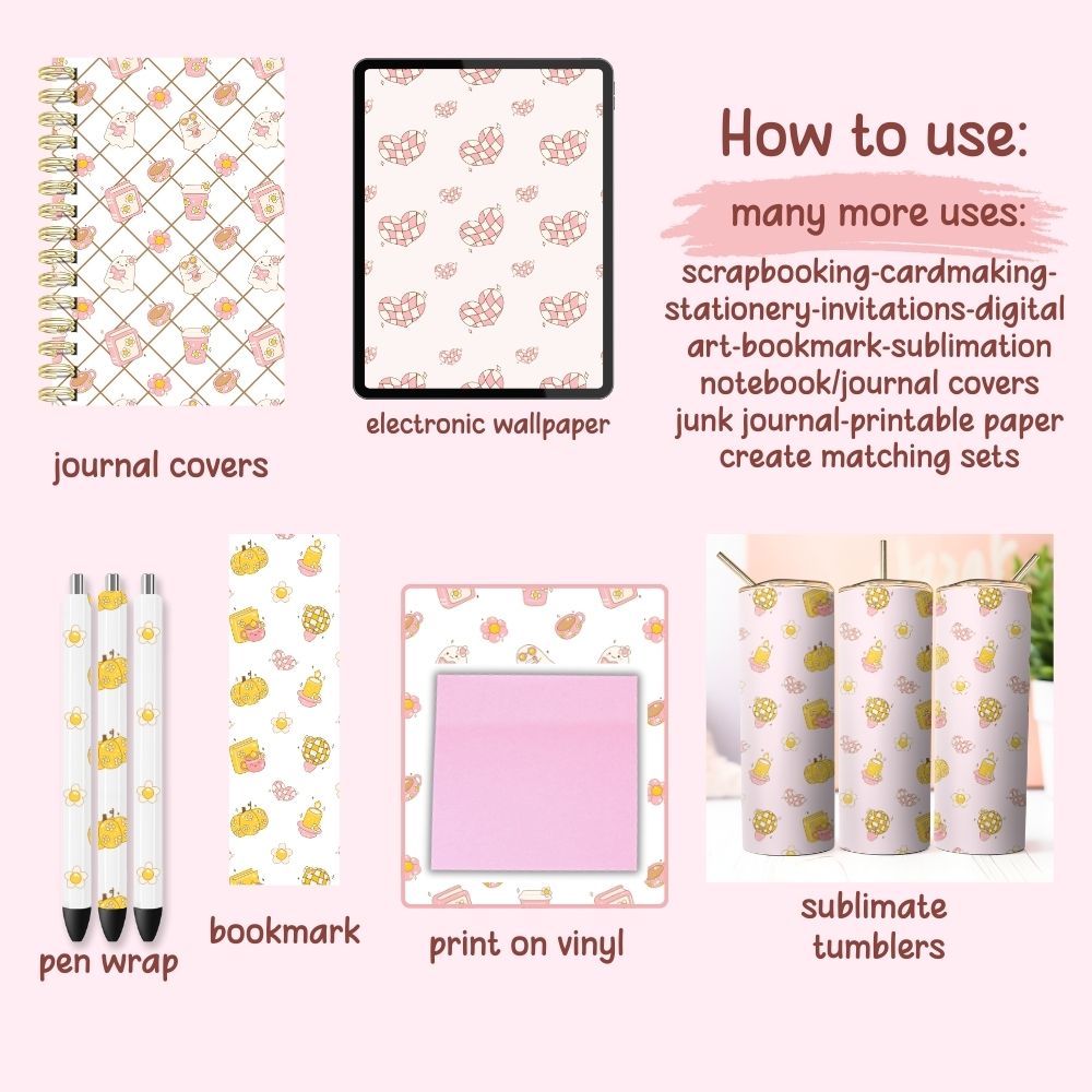 Groovy Retro Fall Ghost Seamless Digital Pattern Paper Set