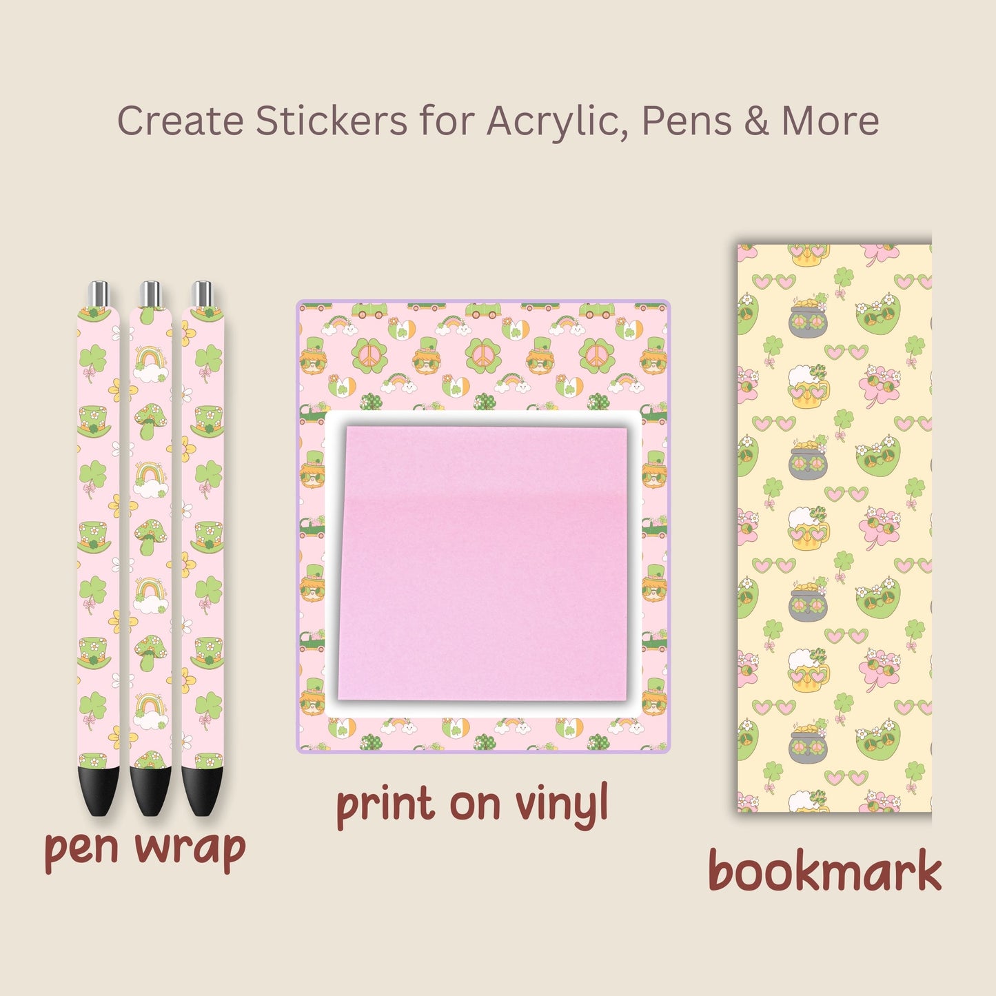 St. Patrick's Irish Seamless Repeating Pattern Paper Bundle Set