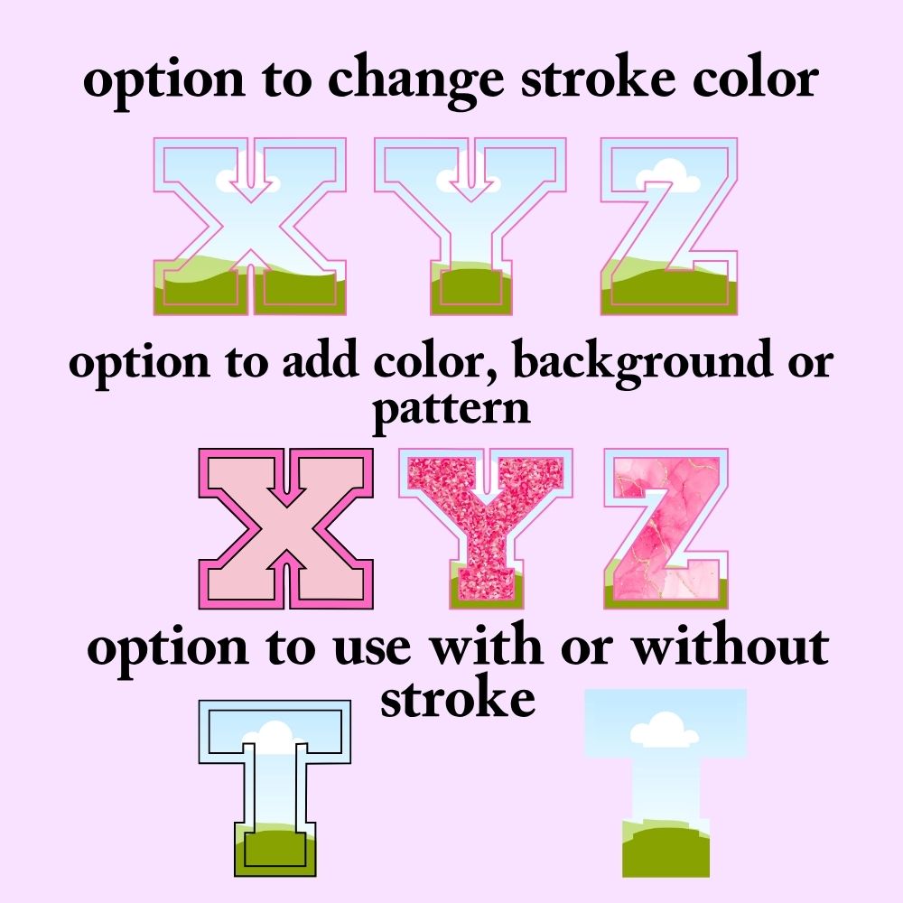 Editable Alphabet Canva Frame Template 4