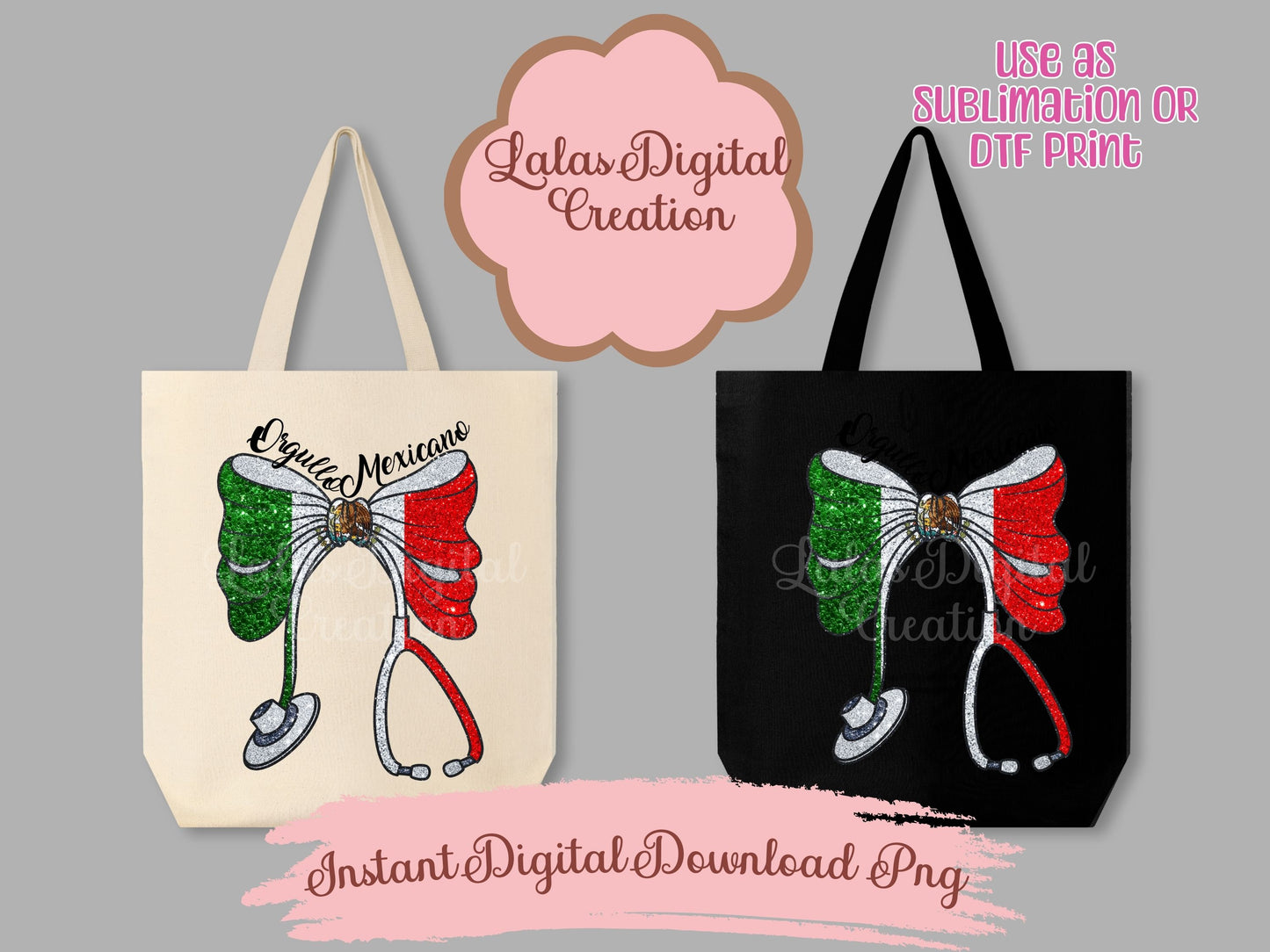 Nurse Stethoscope Orgullo Mexicano Clipart PNG Instant Digital Download