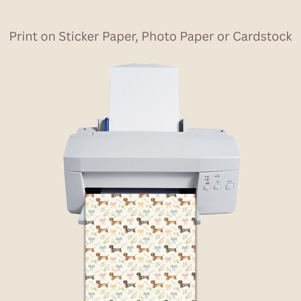 Dachshund dog Seamless Repeating Pattern Paper Bundle