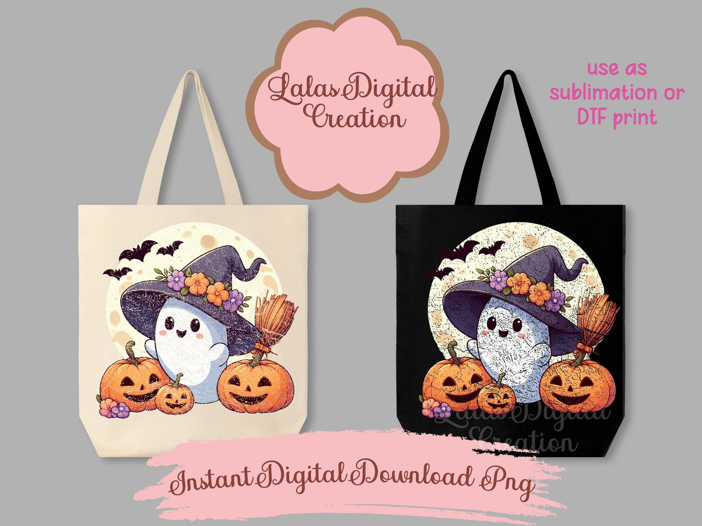 Halloween Ghost Clipart Instant Digital PNG Download