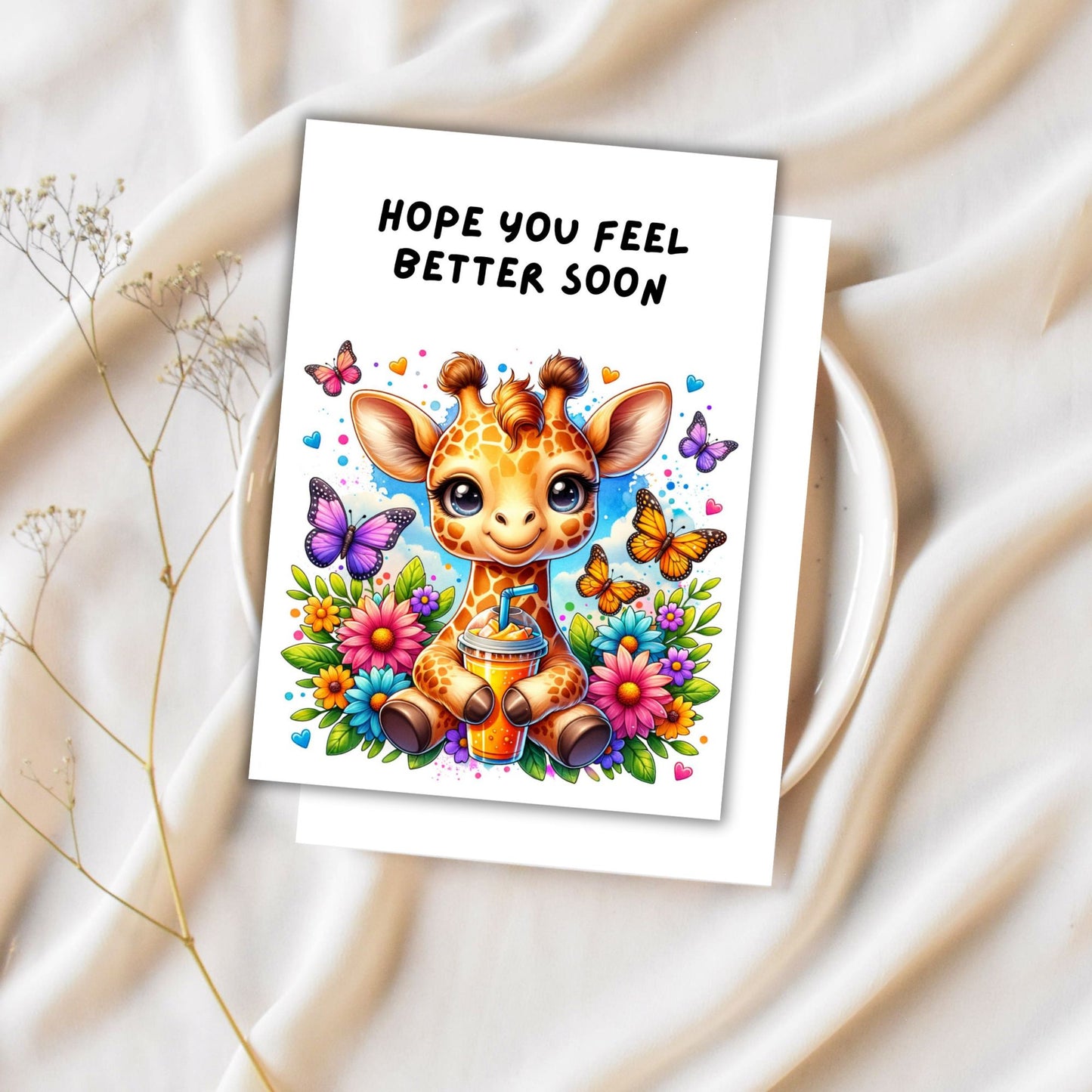 Animal Friends Printable Digital Greeting Cards Bundle Set