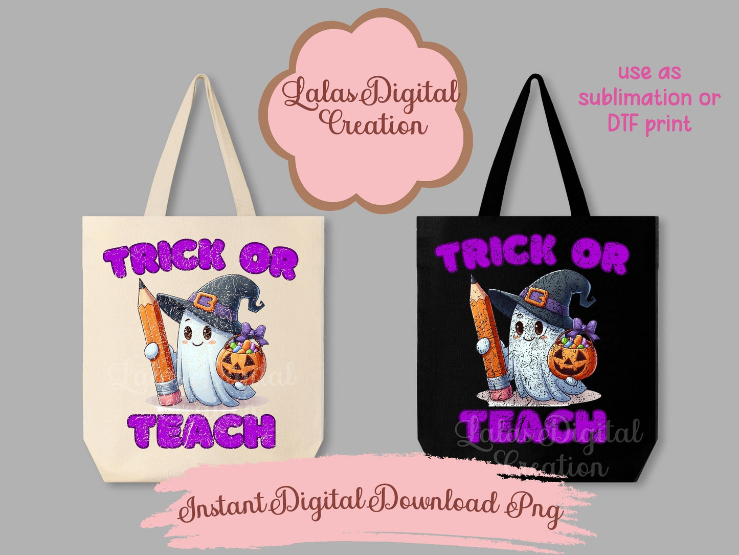Trick or Teach Clipart Instant Digital PNG Download
