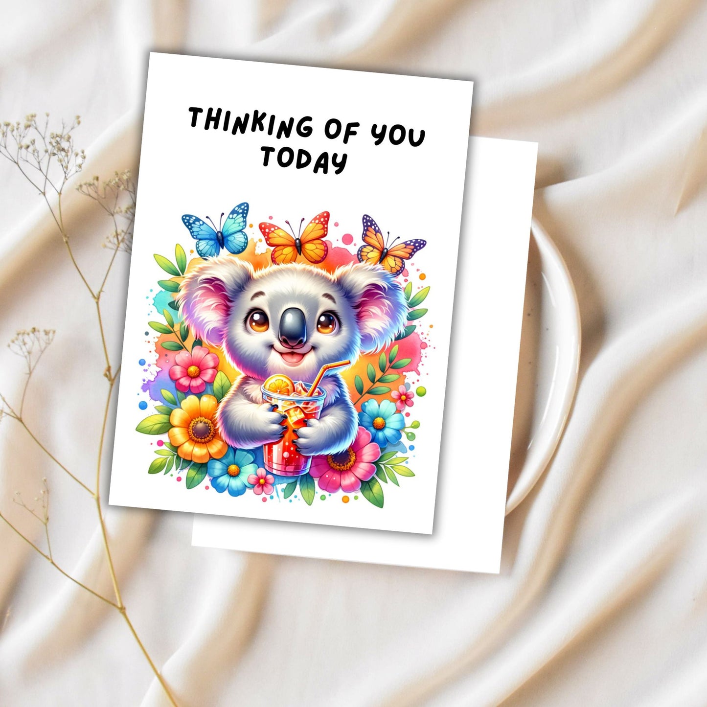 Animal Friends Printable Digital Greeting Cards Bundle Set