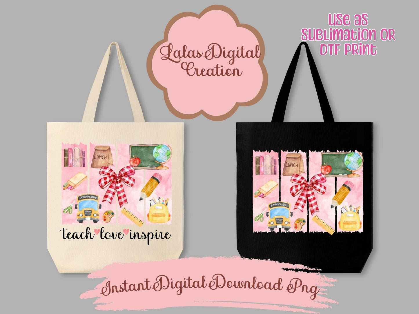 Teacher Brushstroke Clipart PNG Instant Digital Download