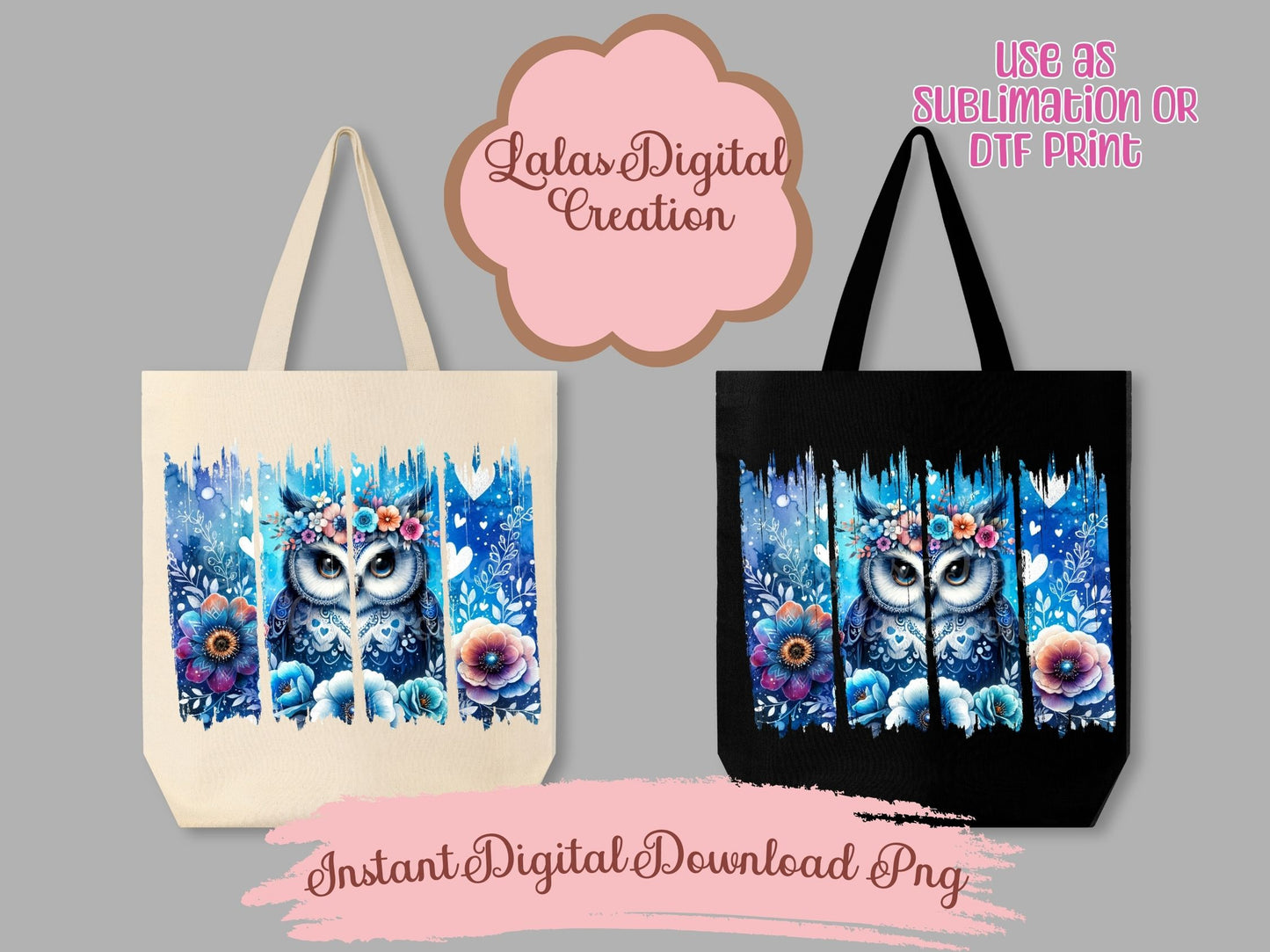 Night Owl Brushstroke Clipart PNG Instant Digital Download