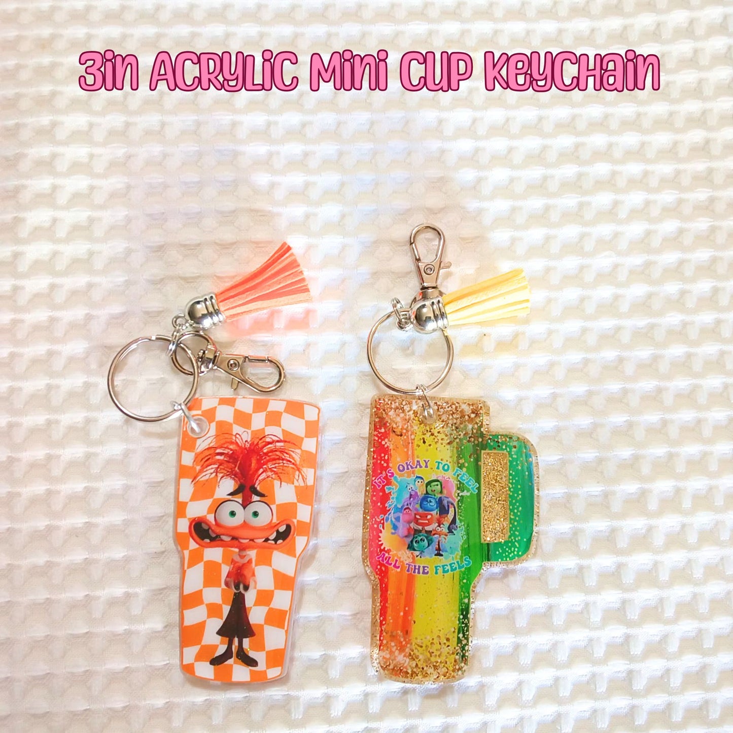 Emotions Character Acrylic Resin Keychain