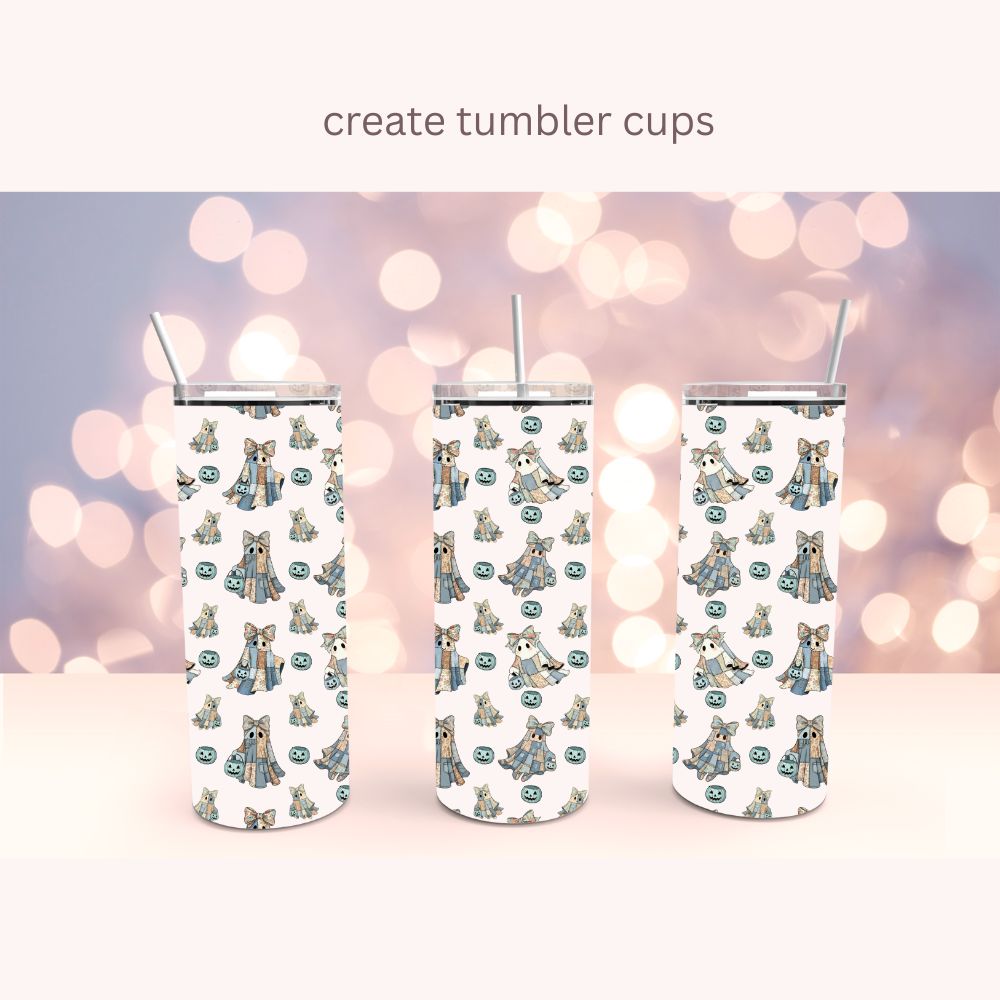 Denim Patch Ghost Seamless Digital Pattern Paper Bundle