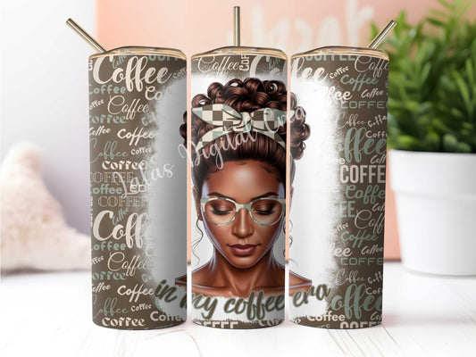 2 Coffee Lover 20oz Tumbler Wrap PNG Digital Download