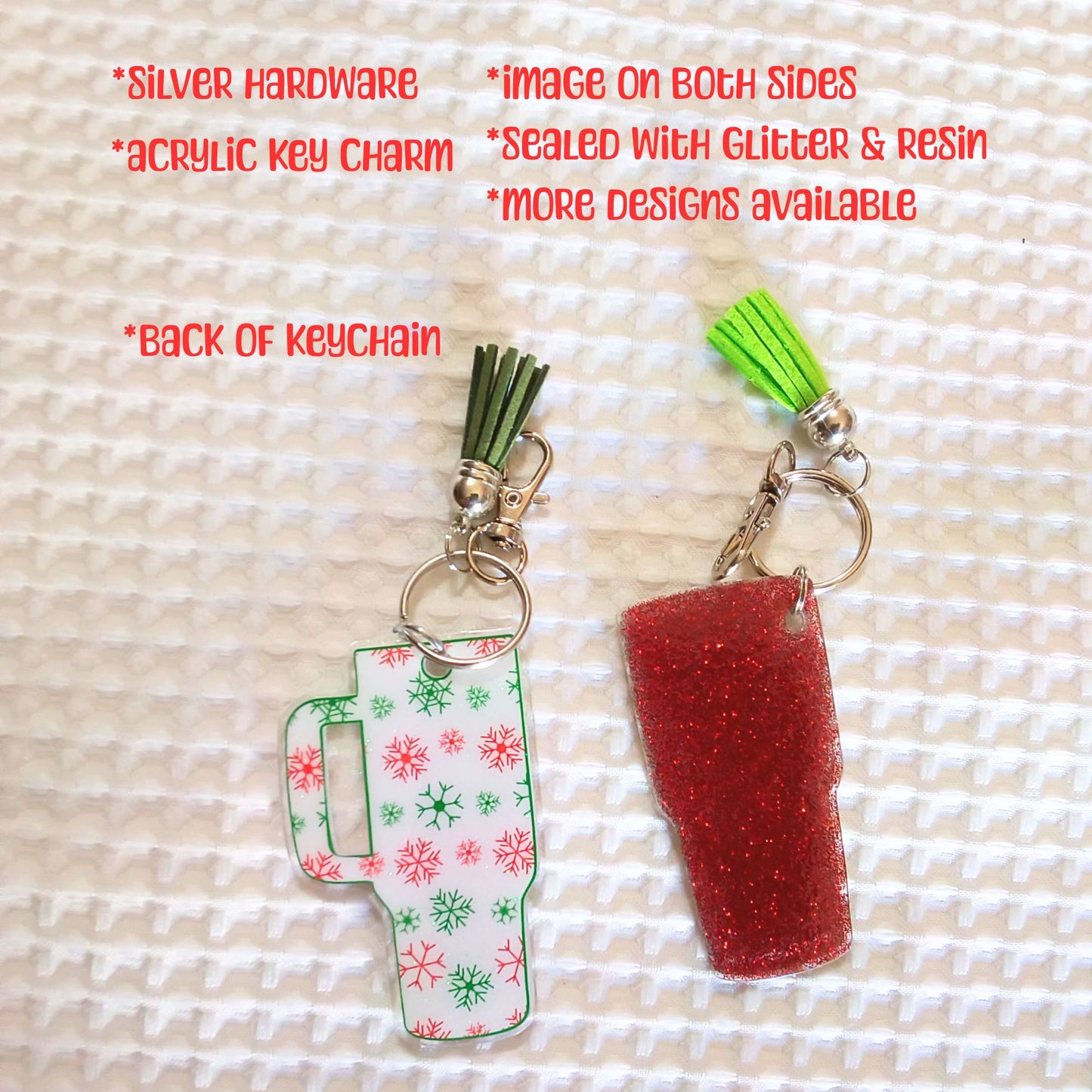 Grinch Christmas Mini Tumbler Acrylic Resin Cup Keychain
