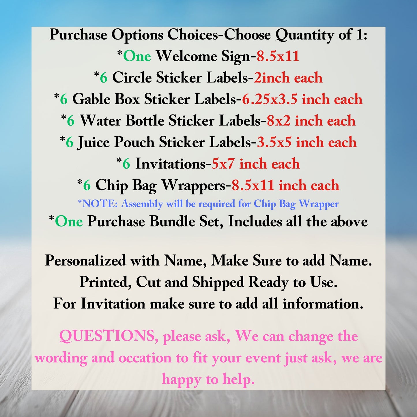 Care Bear Birthday Party Sticker Labels