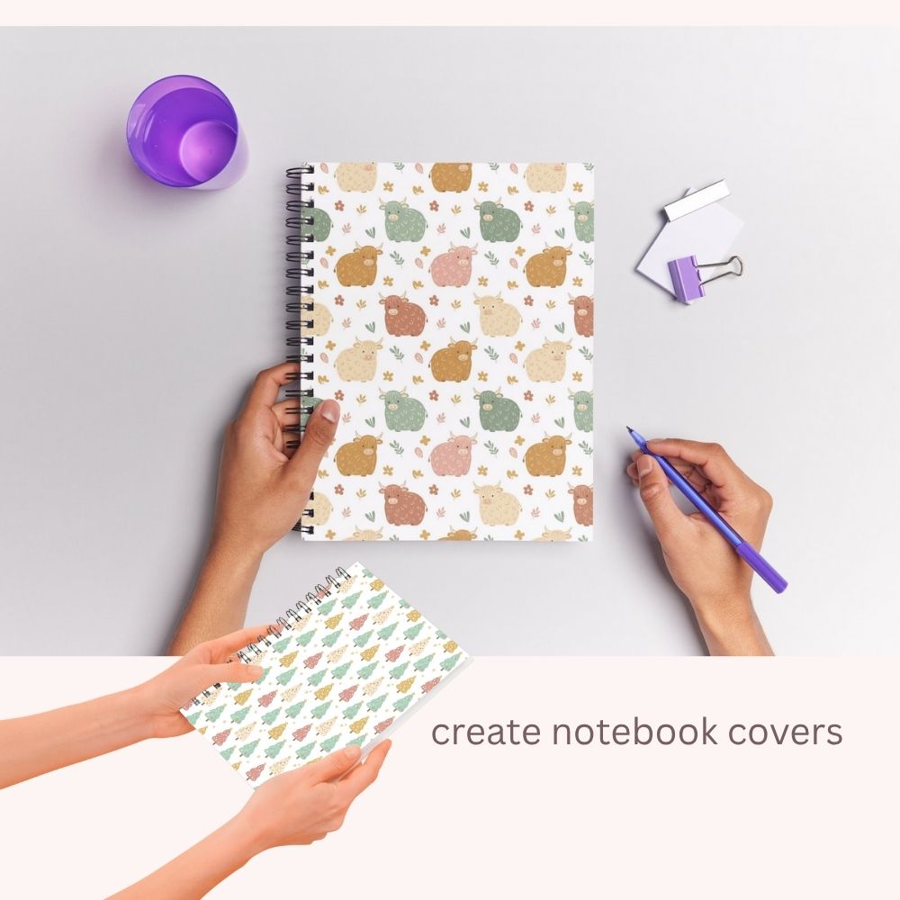 Boho Christmas Digital Pattern Paper Bundle