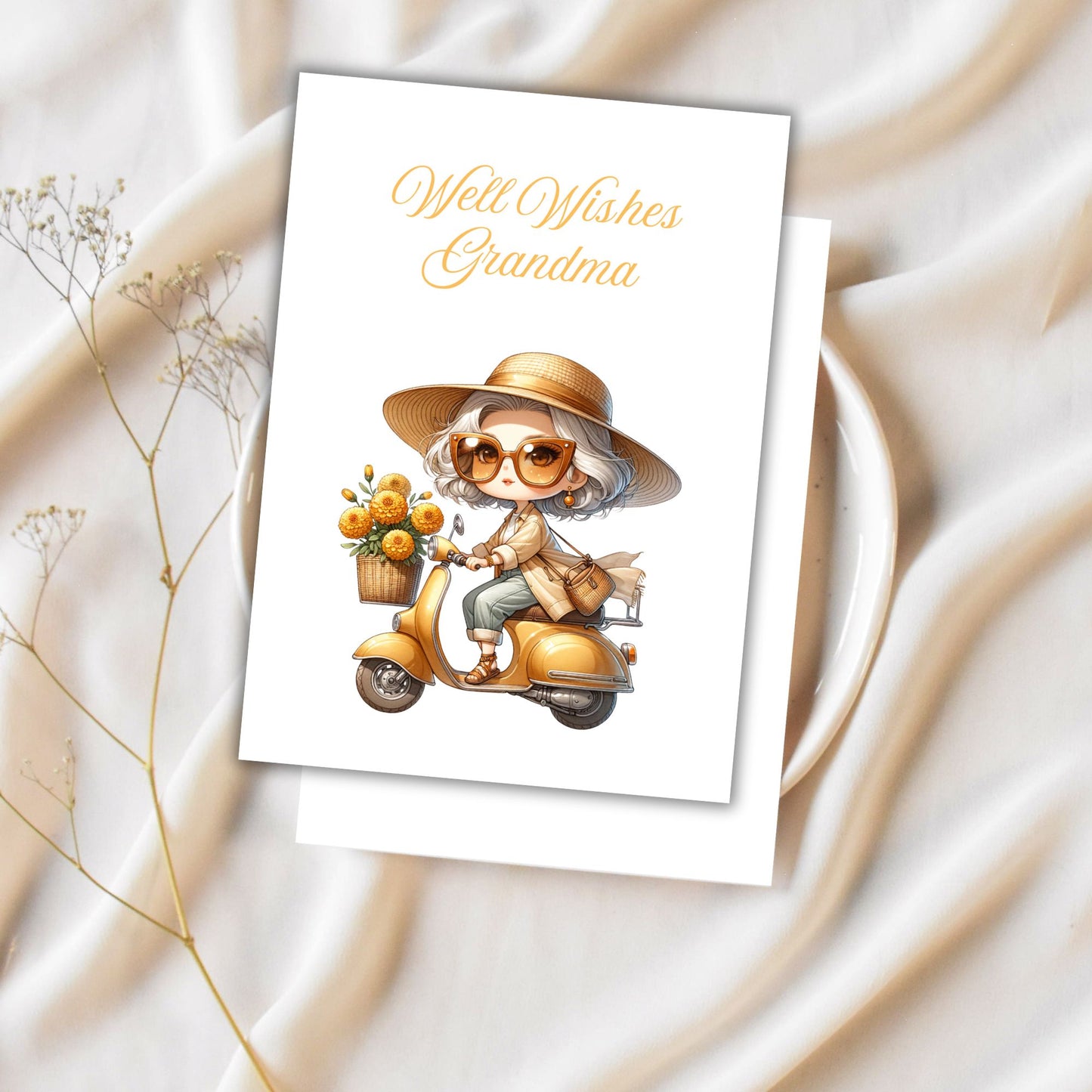 Grandma Granny Printable Digital Greeting Cards Bundle Set