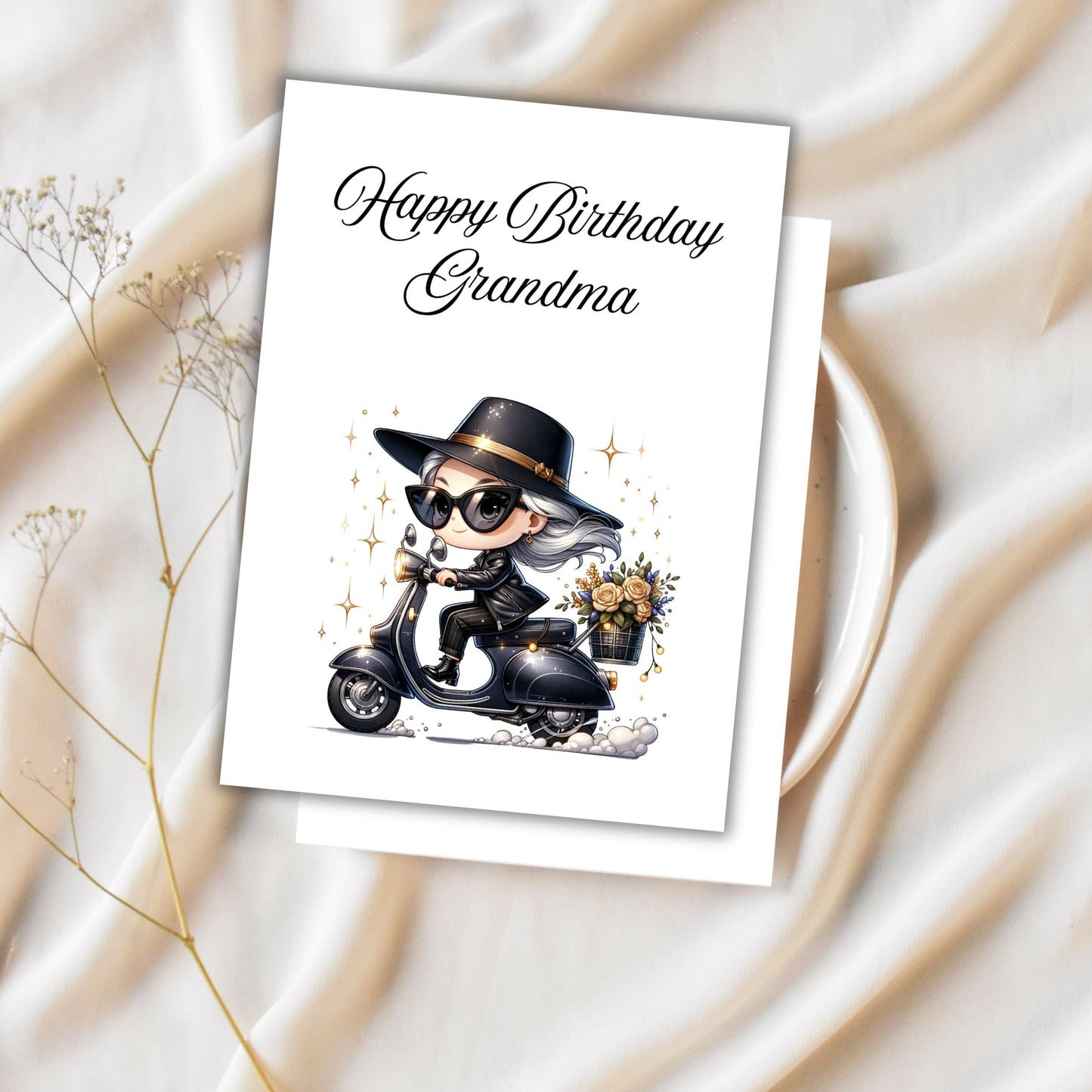 Grandma Granny Printable Digital Greeting Cards Bundle Set