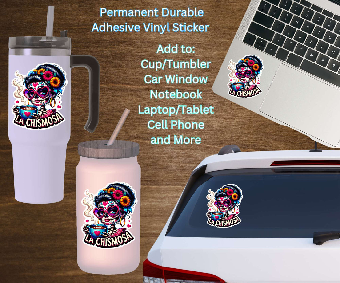 La Chismosa Skeleton Vinyl Sticker Decal