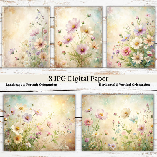 Wildflower Digital Paper Pack Bundle
