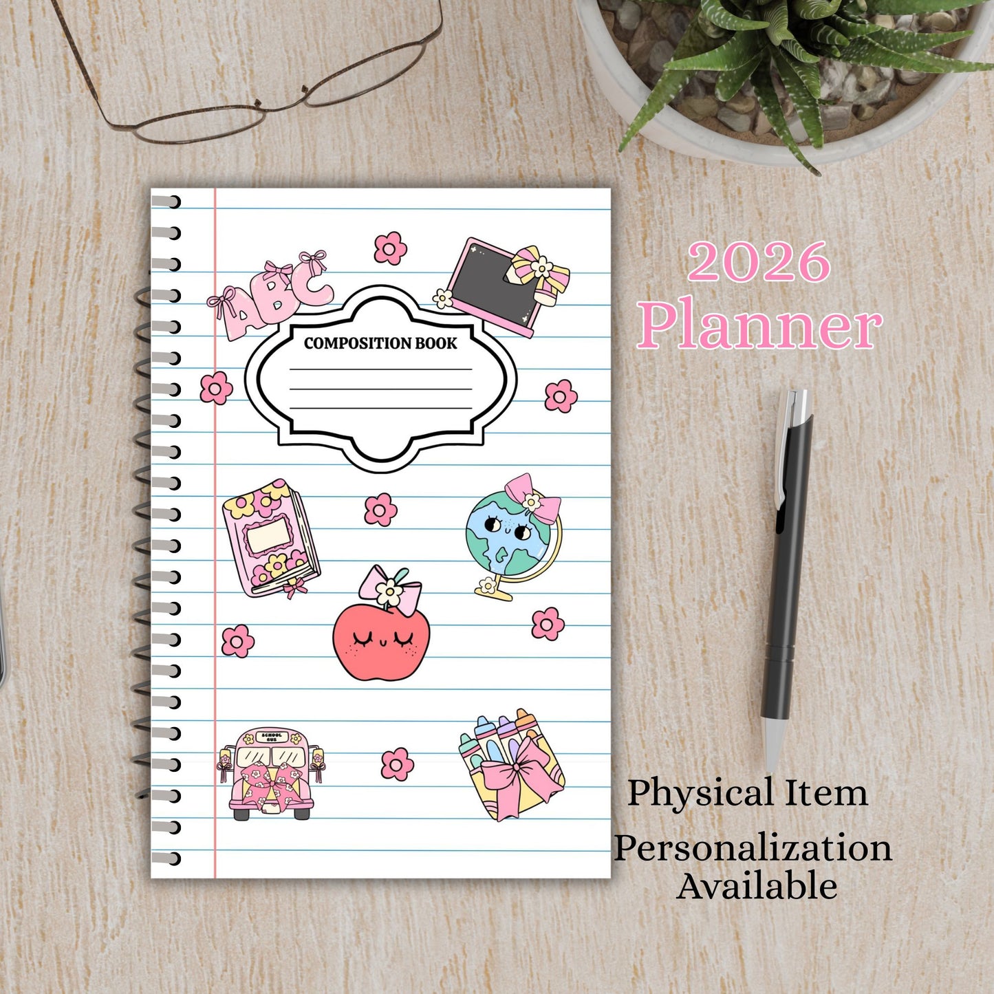 Notebook Style 2026 Weekly Monthly Planner