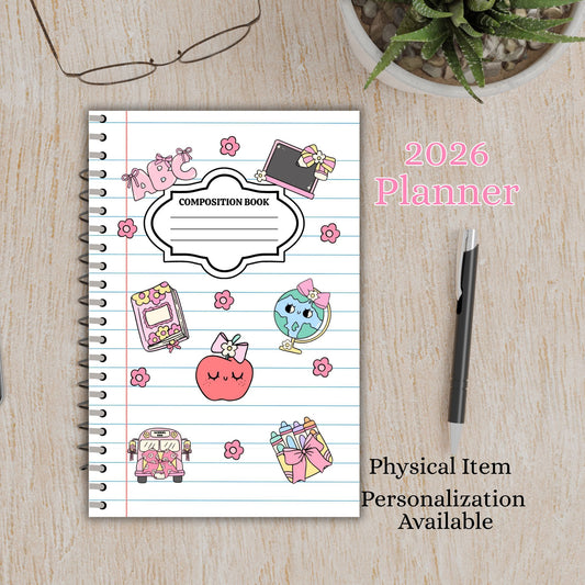 Notebook Style 2026 Weekly Monthly Planner