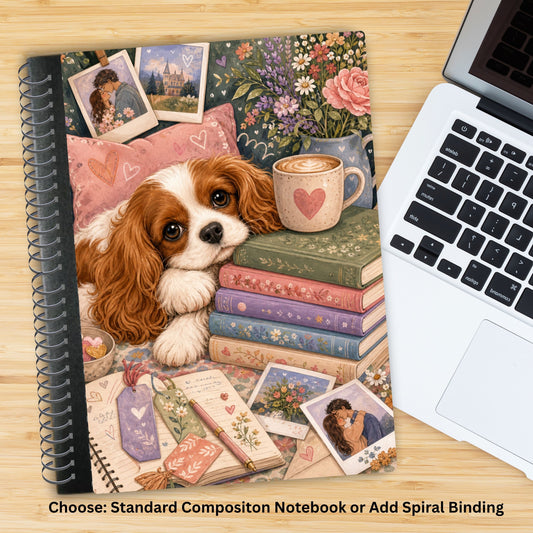 Puppy Dog Altered Composition Notebook-Add Spiral Binding