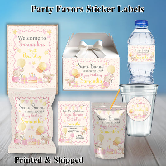 Some Bunny Party Sticker Labels