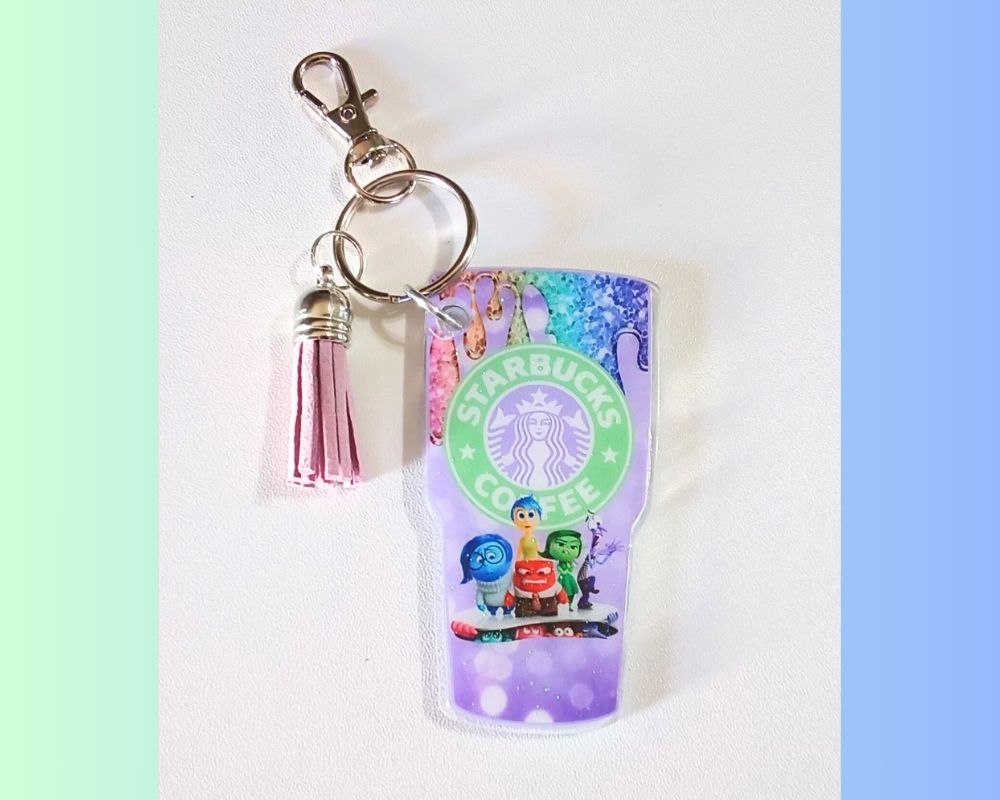 Emotions Characters Starbucks Acrylic Resin Keychain