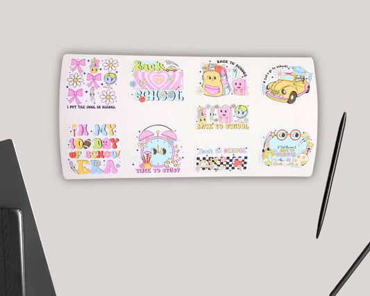 Back To School Sticker Sheet-Waterproof Vinyl Durable-Scrapbook Stickers-Novelty Sticker