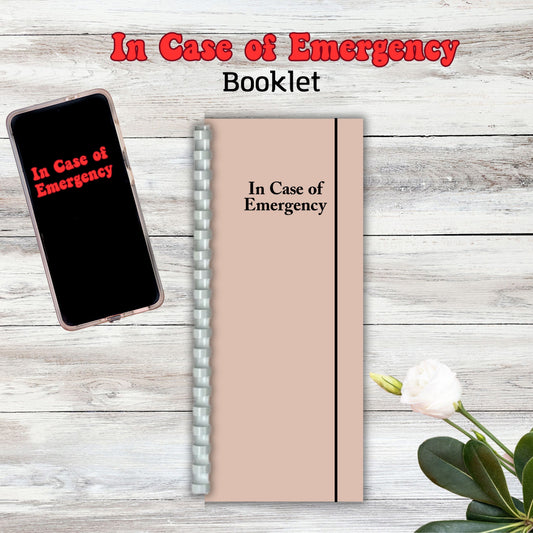 Family In Case of Emergency Booklet Notebook