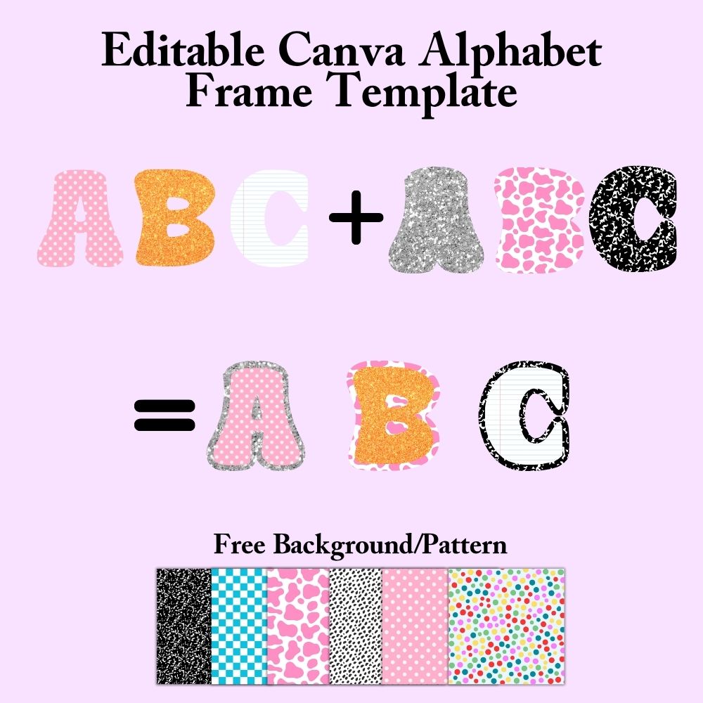 Editable Alphabet Canva Frame Template 3