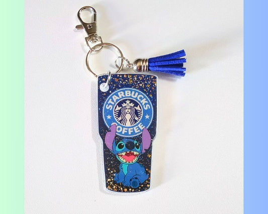 Stitch Starbucks Acrylic Resin Keychain