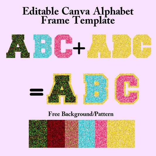Editable Alphabet Canva Frame Template 4