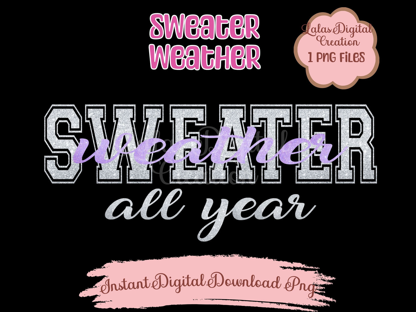 Sweater Weather S Clipart PNG Instant Digital Download