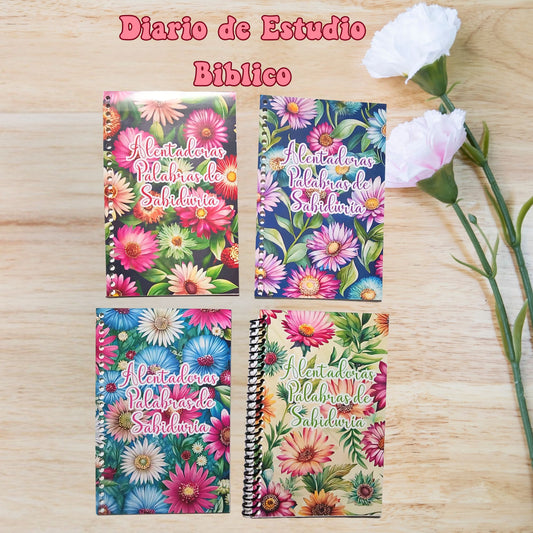 Diario de Estudio Biblico Palabras de Sabiduria-Spanish Bible Study Journal Notebook