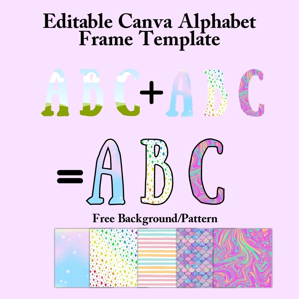 Editable Alphabet Canva Frame Template 5