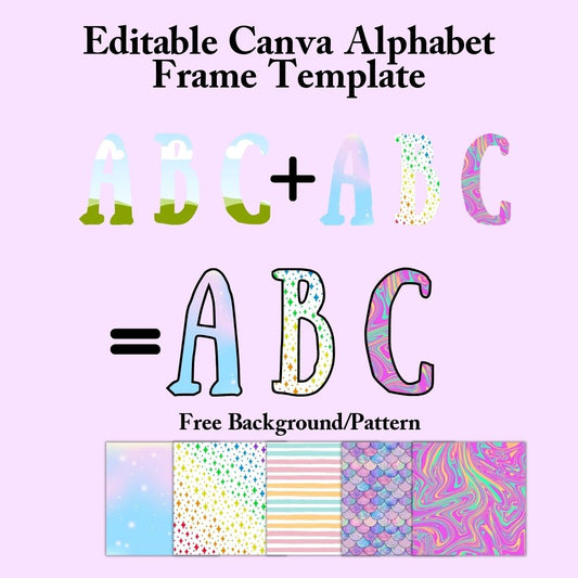 Editable Alphabet Canva Frame Template 5