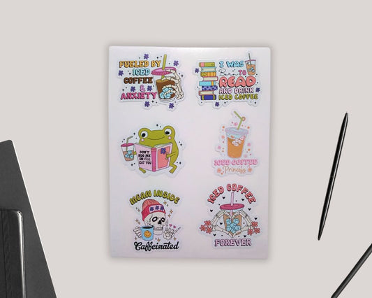 Skeleton Sticker Sheet-Waterproof Vinyl Durable-Scrapbook Stickers-Novelty Sticker