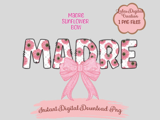 Madre Coquette Bow Clipart PNG Instant Digital Download