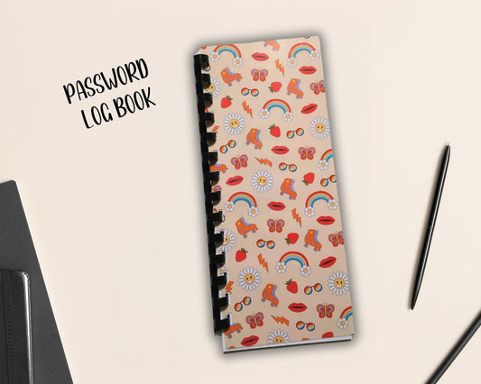 Account Password Logbook Tracker-Notebook-Planner-Journal-Small Compac Discrete-Online Login Protection Record Book